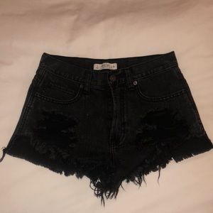 Abercrombie and Fitch high waisted black shorts